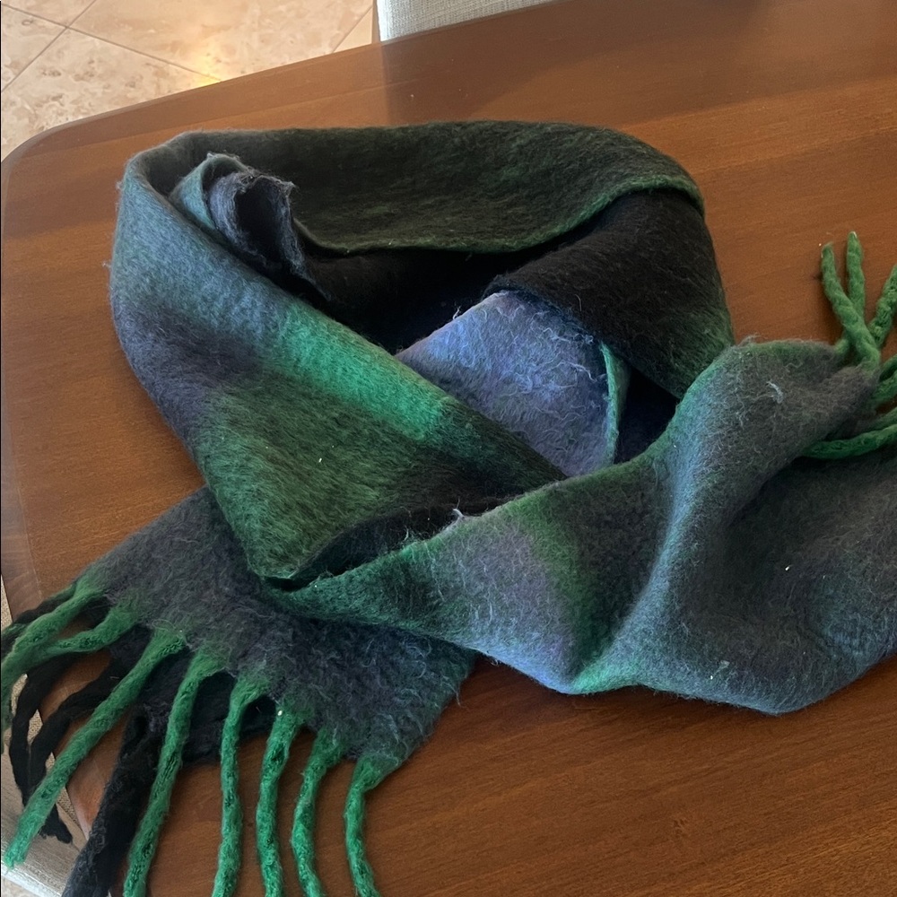 Free People Gray Wool Blend Scarf
